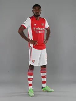Arsenal Photocall 2021-22 Prints: Arsenal FC: 2021-22 Season Kick-Off Training - Ainsley Maitland-Niles