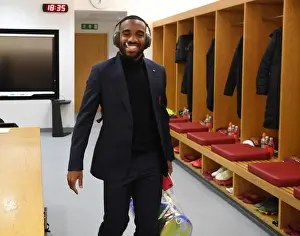 Arsenal V Newcastle United 2018-19 Prints: Arsenal FC: Alex Lacazette in the Changing Room before Arsenal vs Newcastle United (April 2019)