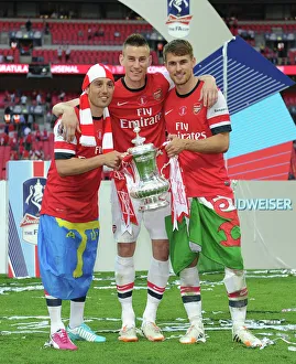 Arsenal FC: Cazorla, Koscielny, and Ramsey Celebrate FA Cup Victory