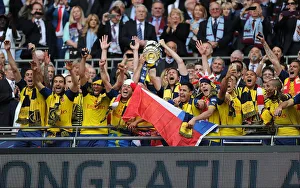 Arsenal V Aston Villa - FA Cup Final 2015 Prints: Arsenal FC Celebrates FA Cup Victory: Arsenal vs. Aston Villa, Wembley Stadium, 2015