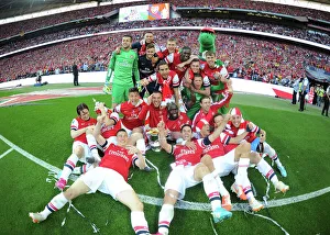 Arsenal FC: Celebrating FA Cup Victory over Hull City, Wembley Stadium, 2014