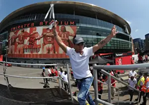 Arsenal Trophy Parade 2014 Prints: Arsenal FC: Celebrating FA Cup Victory - Santi Cazorla's Triumphant Parade in London (2014)