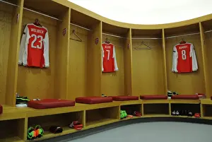 Arsenal V Bayern Munich 2016-17 Prints: Arsenal FC Changing Room Before UEFA Champions League Clash with FC Bayern Munchen