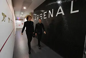 Arsenal FC: David Luiz and Gabriel Martinelli in the Changing Room Before Arsenal v West Ham United (2019-20)