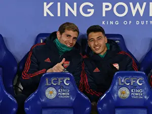 Leicester City V Arsenal 2019-20 Prints: Arsenal FC: Emi Martinez and Gabriel Martinelli Prepare for Leicester City Clash (Premier League 2019-20)