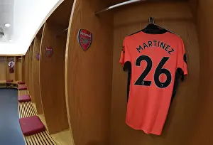 Arsenal FC: Emiliano Martinez's Hanging Jersey in Emirates Stadium Changing Room (Arsenal v Watford, 2019-20)