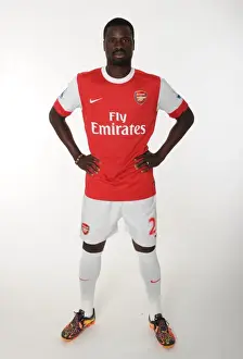 Arsenal FC: Emmanuel Eboue at 2010-11 First Team Photocall and Membersday, Emirates Stadium