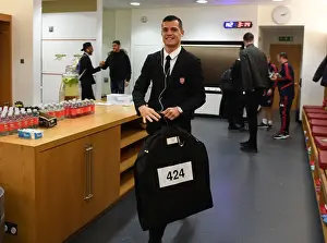 Arsenal FC: Granit Xhaka in the Changing Room Before Arsenal vs Crystal Palace (2019-20)