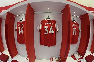 Arsenal V Newcastle United 2022-23 Prints: Arsenal FC: Granit Xhaka's Empty Shirt in Arsenal Changing Room Before Arsenal v Newcastle United (2022-23)