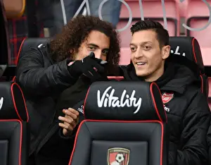 AFC Bournemouth V Arsenal 2018-19 Prints: Arsenal FC: Guendouzi and Ozil Prepare for AFC Bournemouth Clash (2018-19)