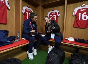 Arsenal V Manchester City - Continental Cup Final 2019 Prints: Arsenal FC: Katie McCabe and Beth Mead - Pre-Match Huddle (FA WSL Continental Cup Final vs Manchester City)