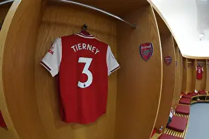 Arsenal FC: Kieran Tierney's Match-Ready Shirt in the Changing Room (Arsenal vs AFC Bournemouth, 2019-20)