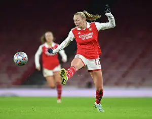 Arsenal Women V Olympique Lyonnais 2022-23 Prints: Arsenal FC: Kim Little's Champions League Shirt Before Showdown Against Olympique Lyonnais (December 2022)