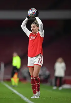 Arsenal Women V Olympique Lyonnais 2022-23 Prints: Arsenal FC: Kim Little's Unwavering Focus in the Changing Room Before Arsenal vs