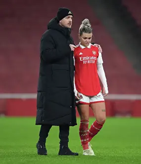 Arsenal Women V Olympique Lyonnais 2022-23 Prints: Arsenal FC: Kim Little's Unwavering Focus in the Changing Room before Arsenal Women vs Olympique Lyonnais - UEFA