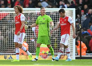 Arsenal V AFC Bournemouth 2019-20 Prints: Arsenal FC: Luiz, Leno, and Sokratis Celebrate Victory Over AFC Bournemouth (2019-20)