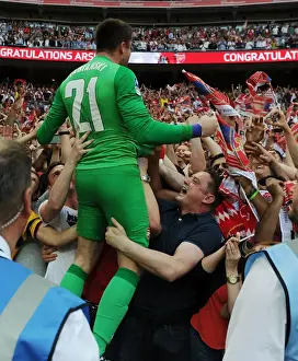Arsenal V Hull City - FA Cup Final 2014 Prints: Arsenal FC: Lukasz Fabianski's FA Cup Victory Celebration