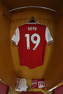Arsenal FC: Nicolas Pepe's Hanging Shirt - Arsenal v Burnley, Premier League 2019-20