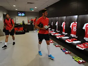Arsenal V Everton - Asia Trophy 2015-16 Prints: Arsenal FC: Olivier Giroud in the Changing Room - Pre-Match Preparation (Arsenal vs)
