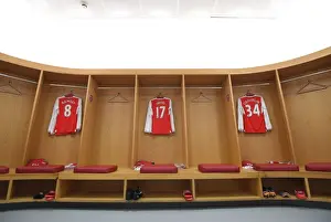 Arsenal V Watford 2016-17 Prints: Arsenal FC: Pre-Match Focus - The Changing Room Before Taking on Watford (2016-17)