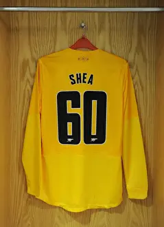 Arsenal V Coventry City - Capital One Cup 2012-13 Prints: Arsenal FC: Pre-Match Focus - James Shea's Coventry City Shirt in Arsenal Changing Room (Capital One Cup 2012-13)