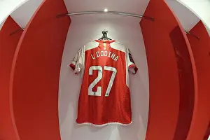 Arsenal FC: Pre-Match Focus - Laia Codina's Shirt in the Dressing Room (Arsenal vs Liverpool, Barclays Women's Super League, 2023)
