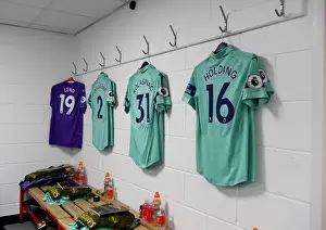 AFC Bournemouth V Arsenal 2018-19 Prints: Arsenal FC: Pre-Match Huddle in AFC Bournemouth Changing Room (2018-19)