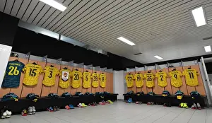Arsenal FC: Pre-Match Huddle in Vitoria Guimaraes's Estadio Dom Afonso Henriques, UEFA Europa League 2019-20