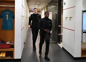 Arsenal FC: Pre-Match Moment between Macey and Nketiah vs Newcastle United (Premier League, 2019-20)