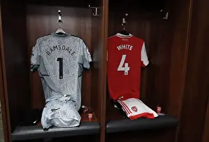 Leicester City V Arsenal 2022-23 Prints: Arsenal FC: Pre-Match Routine - Aaron Ramsdale and Ben White's Gear Ready (Leicester City vs Arsenal)