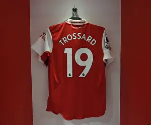 Arsenal FC: Pre-Match Scene - Leandro Trossard's Shirt in Arsenal Dressing Room (2022-23) - Arsenal vs Manchester United