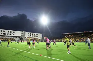 Bodø/Glimt V Arsenal 2022-23 Prints: Arsenal FC Pre-Match Warm-Up at Bodø/Glimt's Aspmyra Stadion