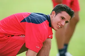 Arsenal FC: Pre-Season Training at Amsterdam's Olympic Stadium with Robin van Persie, 2004