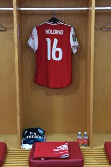 Arsenal V Nottingham Forest Carabao Cup 3rd Rd 2019-20 Prints: Arsenal FC: Rob Holding Prepares for Carabao Cup Clash vs. Nottingham Forest