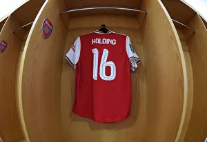 Arsenal V Nottingham Forest Carabao Cup 3rd Rd 2019-20 Prints: Arsenal FC: Rob Holding's Pre-Match Ritual - Arsenal vs
