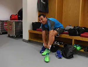 Arsenal V Atletico Madrid 2017-18 Prints: Arsenal FC: Santi Cazorla's Pre-Match Focus in UEFA Europa League Semi-Final vs Atletico Madrid