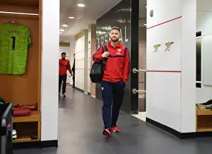 Arsenal FC: Shkodran Mustafi in the Changing Room before Arsenal v Southampton (2019-20)