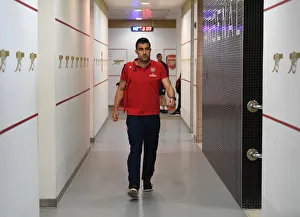 Arsenal FC: Sokratis in the Changing Room Before Arsenal vs. Tottenham Premier League Clash (2019-20)