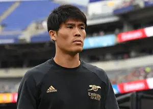 Arsenal FC: Takehiro Tomiyasu Prepares for Pre-Season Clash Against Everton in Baltimore