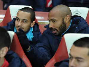 Arsenal V Leeds United FA Cup 2011-12 Prints: Arsenal FC: Theo Walcott and Thierry Henry - FA Cup Third Round Showdown vs Leeds United (2011-12)
