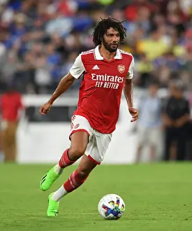 Arsenal FC Training in Baltimore: Mohamed Elneny in Action during Arsenal vs. Everton Pre-Season Match, 2022