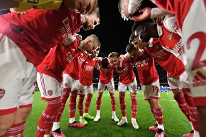 Arsenal FC: United Before Battle - Pre-Match Huddle vs Everton, Premier League 2022-23
