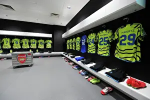 West Ham United V Arsenal - Carabao Cup 2023-24 Prints: Arsenal FC: United in the Dressing Room Before the West Ham Showdown, 2023-24