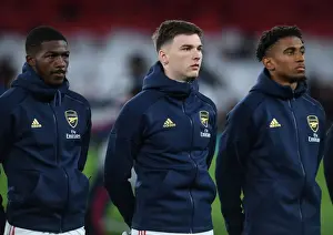 Arsenal FC: United in Pre-Match Huddle before Battle against Standard Liege, UEFA Europa League 2019-20