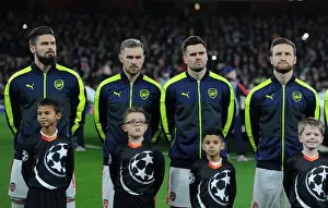Arsenal V Paris Saint-Germain 2016-17 Prints: Arsenal FC Unity: The Battle Against Paris Saint-Germain at Emirates Stadium (2016-17)