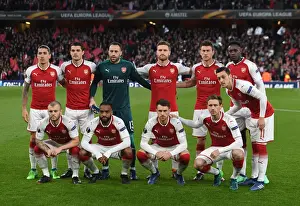 Arsenal V Atletico Madrid 2017-18 Prints: Arsenal FC vs Atletico Madrid: Europa League Semi-Final Team Alignment (2018)