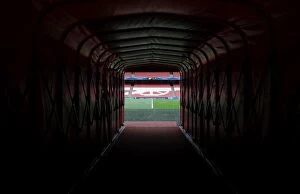 Images Dated 27th August 2014: Arsenal FC vs Besiktas JK: Players Tunnel, Emirates Stadium - UEFA Champions League Qualifiers 2014