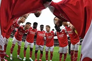 Arsenal FC vs. Brentford FC: Pre-Match Huddle, Premier League 2022-23, Emirates Stadium