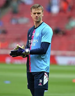 Arsenal V Brighton And Hove Albion 2022-23 Prints: Arsenal FC vs Brighton & Hove Albion: Karl Hein Prepares for Premier League Clash at Emirates Stadium (2022-23)