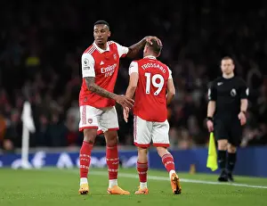 Arsenal FC vs Chelsea FC: Interaction Between Gabriel and Trossard during the 2022-23 Premier League Clash